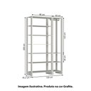Ver imagem 4 de Estante Closet Yes 120cm com 9 Prateleiras - Grafite