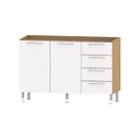 Ver imagem 1 de Balcão de Cozinha Ditália Aspen 2 pt 4 gavetas CV/BR CD-104