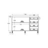 Balcão de Cozinha Ditália Aspen 2 pt 4 gavetas CV/BR CD-104 - 3
