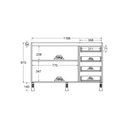 Ver imagem 3 de Balcão de Cozinha Ditália Aspen 2 pt 4 gavetas CV/BR CD-104