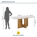 Ver imagem 4 de Mesa de Jantar 160cmx80cm Tampo de 25mm Dora Valdemoveis