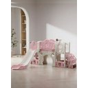 Ver imagem 1 de Playground Infantil 6 em 1 Parquinho 224cm Escorregador:rosa
