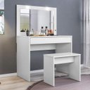 Ver imagem 1 de Penteadeira Camarim com Banqueta e LED 1 Gaveta Atraente Espresso Móveis