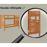 Beliche Cama Solteiro para Meninos Confortável Cor Nature - 4