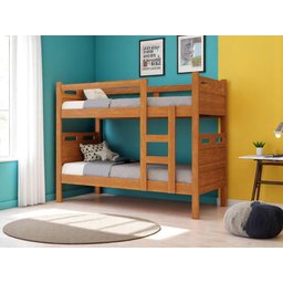 Beliche Cama Solteiro para Meninos Confortável Cor Nature - 1