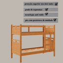 Ver imagem 3 de Beliche Cama Solteiro para Meninos Confortável Cor Nature