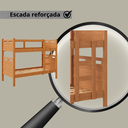 Ver imagem 4 de Beliche Cama Solteiro para Meninos Confortável Cor Nature