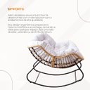 Ver imagem 4 de Poltrona de Balanço Off White com Estrutura Robusta e Almofada Removível
