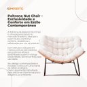Ver imagem 3 de Poltrona de Balanço Off White com Estrutura Robusta e Almofada Removível