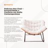 Nut Chair: Off White Poltrona de Balanço com Estrutura Robusta e Almofada Removível - 3