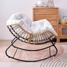 Nut Chair: Off White Poltrona de Balanço com Estrutura Robusta e Almofada Removível - 2