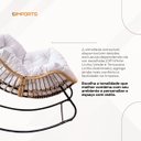 Ver imagem 5 de Poltrona de Balanço Off White com Estrutura Robusta e Almofada Removível