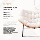 Ver imagem 6 de Poltrona de Balanço Off White com Estrutura Robusta e Almofada Removível