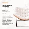 Nut Chair: Off White Poltrona de Balanço com Estrutura Robusta e Almofada Removível - 6