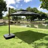Ombrelone Guarda Sol Premium Aluminio Preto 3,0 X 3,0 C/ Base em 100l - 4