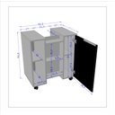 Ver imagem 4 de Gabinete De Banheiro Armário Para Pia De Coluna Preto Ripado