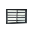 Ver imagem 1 de Janela Alumínio Elite c/Travessas 2 Folhas Moveis 100 x 150 V.Liso Preto Brimak