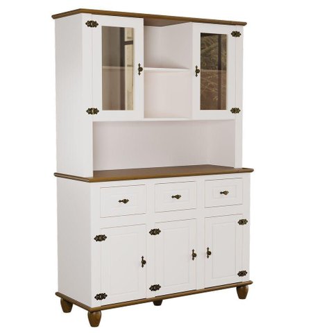 Kit Cozinha Retrô 5p 3g Off White-nogueira Cristaleira