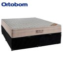 Ver imagem 4 de Cama Box Baú King Suede Bipartido + Colchão Ortobom Airtech Molas Ensacadas 65x193x203 Cor:preto