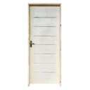 Ver imagem 3 de Kit Porta de Madeira Completa Cristal Amescla Sarrafeada 215cm x 67cm Uniportas Marrom