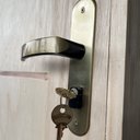 Ver imagem 7 de Kit Porta de Madeira Completa Cristal Amescla Sarrafeada 215cm x 67cm Uniportas Marrom