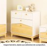 Cômoda Infantil Safari com 4 Gavetas - Branco/Natural - 6