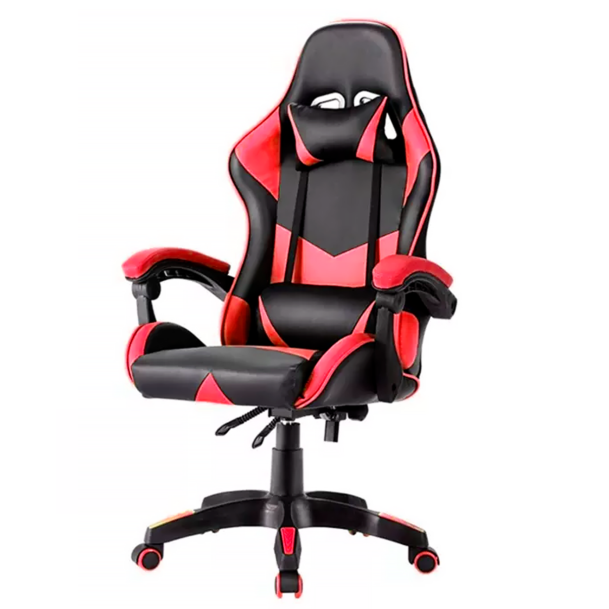 Cadeira Gamer Ergonômica Top Para Escritório Couro Sintético Vermelha - 2