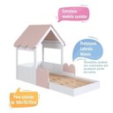 Ver imagem 4 de Cama Montessoriana Casinha com Colchão Incluso Branco/Rosa Milkshake