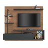 Painel Grande Para TV Até 55 Polegadas Noce Milano Preto Fosco Dylan Shop JM - 2