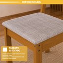 Ver imagem 3 de Conjunto Sala de Jantar Mesa Tampo de Madeira Fidelitá Siena com 6 Cadeiras Freijó/Off-White/Linho