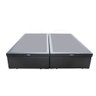 Base Cama Box Baú Bipartido Casal Couro Sintético Cinza 43x138x188 - 3