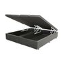 Base Cama Box Baú Bipartido Casal Couro Sintético Cinza 43x138x188 - 1