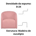 Ver imagem 6 de Kit 02 Poltrona Recepção Sala Lara Tecido Requinte Bouclê Cor:rose