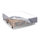 Ver imagem 4 de Base Box Desmontável Casal 138x188x39cm Yescasa Cinza/Gelo