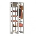 Ver imagem 1 de Closet Modulado 2 Peças 1 Cabideiro e 9 Nichos Yes Branco/Marrom