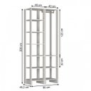 Ver imagem 2 de Closet Modulado 2 Peças 1 Cabideiro e 9 Nichos Yes Branco/Marrom