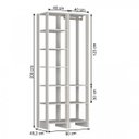 Ver imagem 2 de Closet Modulado 2 Peças 1 Cabideiro e 9 Nichos Yes 