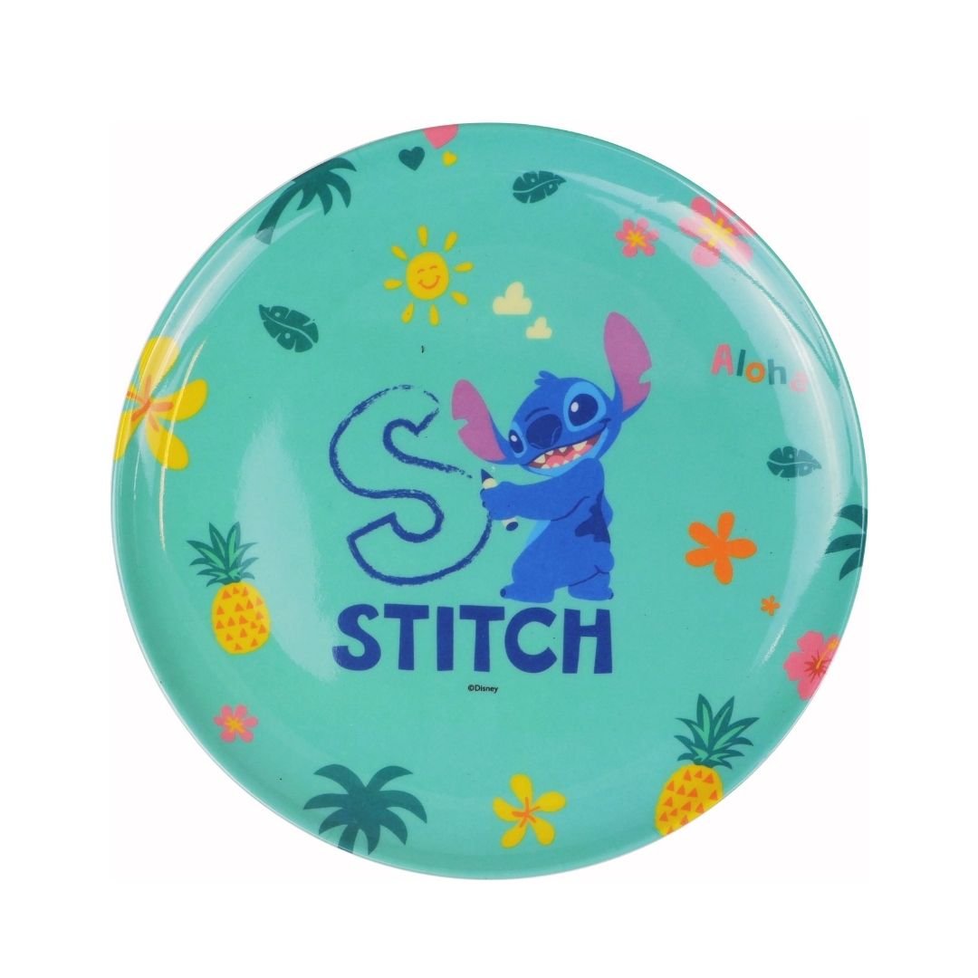 Prato Raso Refeição Infantil Melamina 20cm Stitch Disney - Tuut