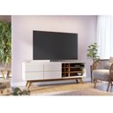 Ver imagem 3 de Rack Bancada Ambiente Noronha 1.8 e Painel para Tv Extensivo Leme Freijó Off White Matte – Colibri
