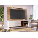 Ver imagem 1 de Rack Bancada Ambiente Noronha 1.8 e Painel para Tv Extensivo Leme Freijó Off White Matte – Colibri