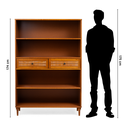 Ver imagem 4 de Estante Madeira Maciça Colonial 2 Gavetas