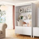 Ver imagem 1 de Estante Cristal 2 Prateleiras de Vidro 2 Portas Classe Glass P&C ArteMobili