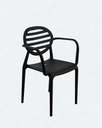 Ver imagem 1 de Cadeira com Braço Stripe Im In Home Polipropileno Preto