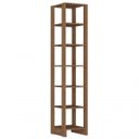 Ver imagem 2 de Closet Modulado 2 Peças 1 Porta com 2 Prateleiras e 9 Nichos Yes Marrom