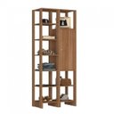 Ver imagem 1 de Closet Modulado 2 Peças 1 Porta com 2 Prateleiras e 9 Nichos Yes Marrom