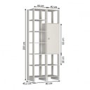Ver imagem 5 de Closet Modulado 2 Peças 1 Porta com 2 Prateleiras e 9 Nichos Yes Marrom