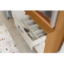 Ver imagem 2 de Cozinha Sedona 6 Portas 1 Gaveteiro C/ Espaço para Microondas e Vinhos - Jequitiba/off White