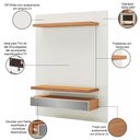 Ver imagem 4 de Painel para Tv 55 Pol 140cm 2 Gavetas com Espelho Aksa D03 Off White Freijó - Lyam Decor