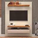 Ver imagem 7 de Painel para Tv 55 Pol 140cm 2 Gavetas com Espelho Aksa D03 Off White Freijó - Lyam Decor