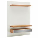 Ver imagem 1 de Painel para Tv 55 Pol 140cm 2 Gavetas com Espelho Aksa D03 Off White Freijó - Lyam Decor